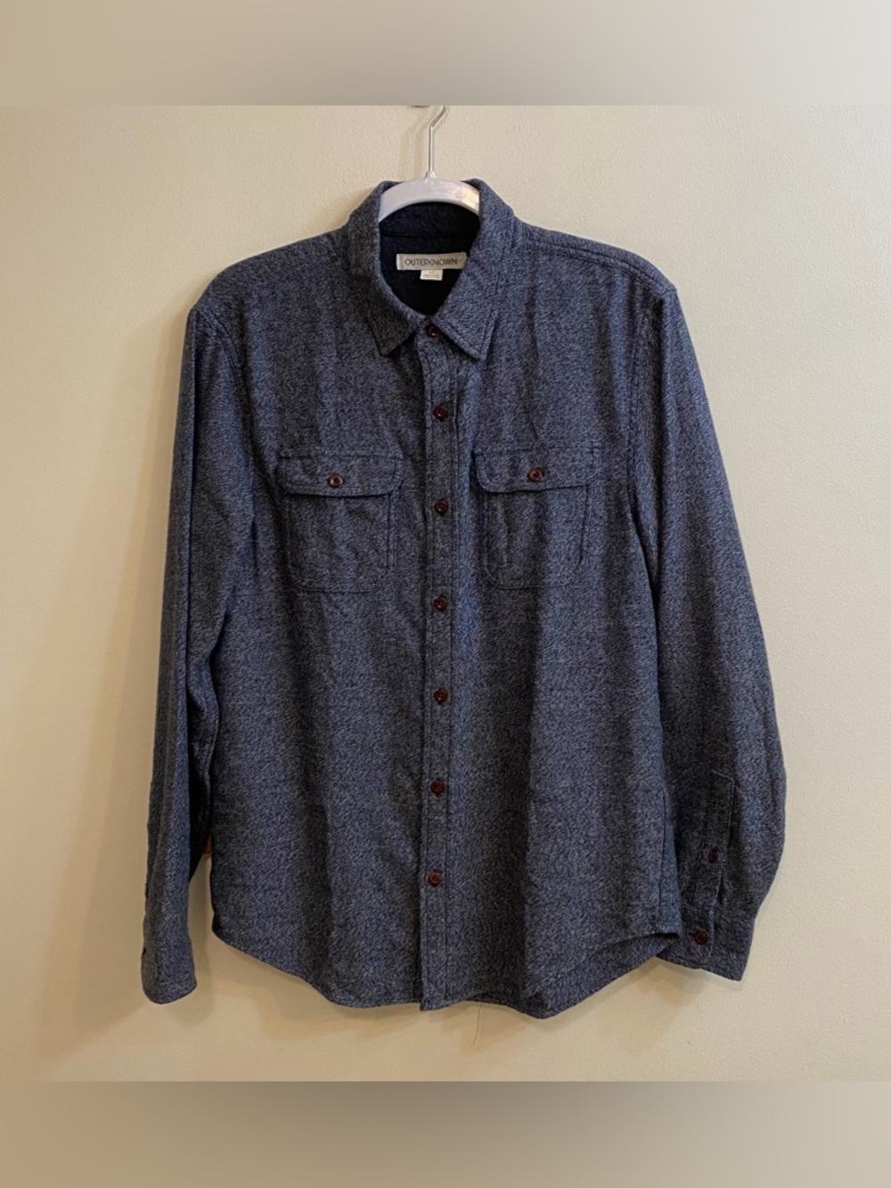 Outerknown Transitional Flannel Utility Shirt Navy Jasper Men’s Sz‎ S Outdoors